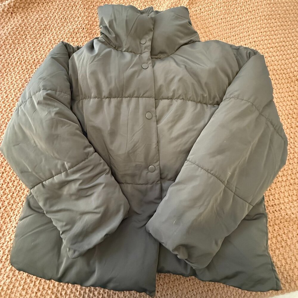 Free People Weekender Puffer Jacket in Olive Green Size S/P